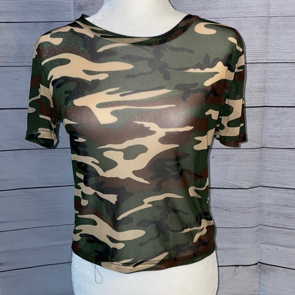 Wearever Tops - Army See Through Shirt